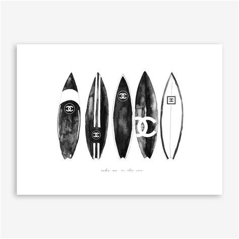 chanel surfboard lined|Chanel surfboard print.